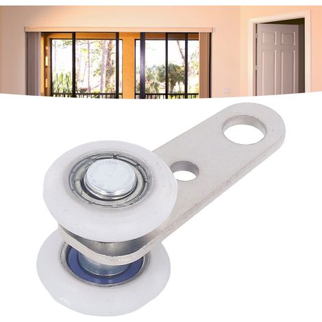 Lot de dix unités, diamètre 19 mm, longueur totale 44 mm, poulie de suspension en nylon blanc. (1/5)