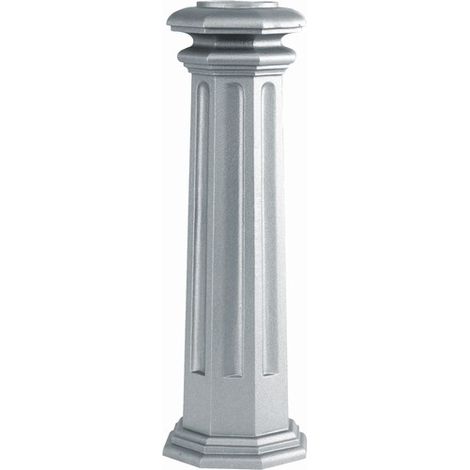 Base, forme tradition royale - Hauteur 655mm largeur base 200mm pour tube Ø80mm - Aluminium - DECO FER FORGE (1/3)