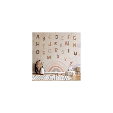 Fotomural - Letras en colores delicados