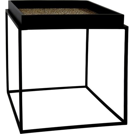 Meuble d'appoint en noix de coco et pieds en métal, LAMAI (1/5)