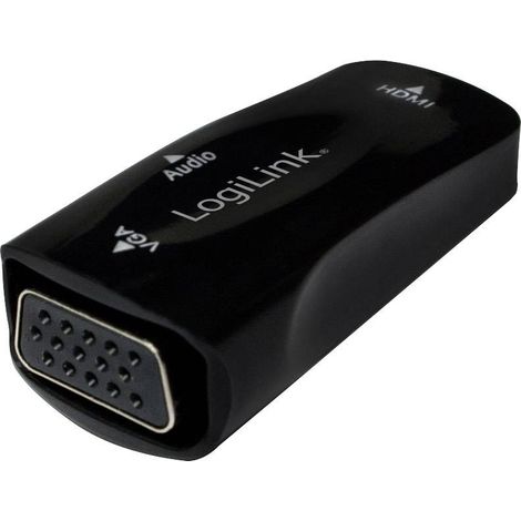 LogiLink CV0108 Adaptateur [1x HDMI femelle - 1x VGA femelle] noir (1/3)