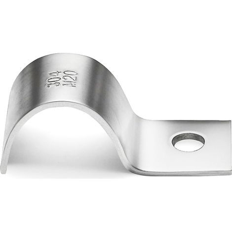 20 Pcs Metal Hose Clamps 304 20mm Stainless Steel Single Hole U-Shaped Pipe Clamp Clamp for 20mm Diameter Tubes (1/5)
