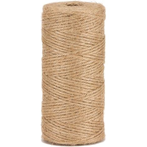 Natürliche Juteschnur für Gartenarbeit, Heimwerken und Basteln, 1,5 mm/200 Meter