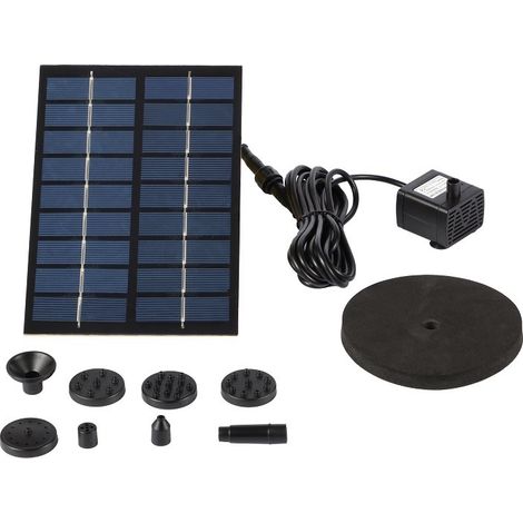 Schwimmender Solarbrunnen für Außenpools, Miniatur-Wasserstrahl 7V / 2,5W (weiß) (1/5)