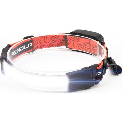 Lampe frontale LED, rechargeable, éclairage à faisceau large 600 lumens, 3 modes, étanche, avec batterie COB avec feu arrière LED pour le camping, le cyclisme, la course, le jogging