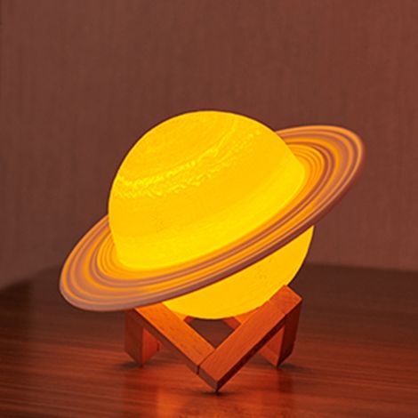 Lampe Saturne rechargeable avec télécommande et veilleuse tactile qd (1/5)