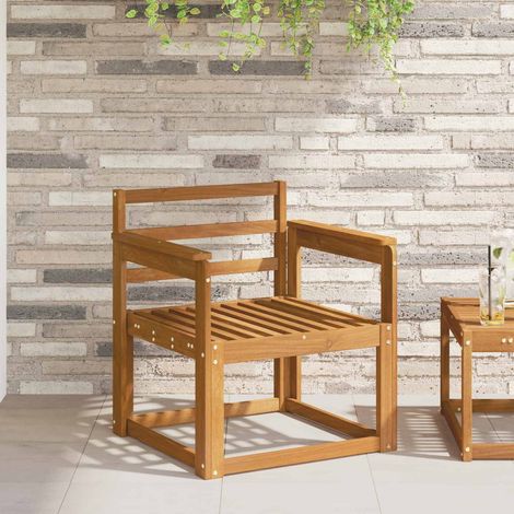 vidaXL Braccioli 2 pz Marrone 59 x 6 x 61 cm Legno di Acacia Massello (1/5)