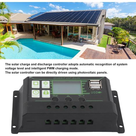 Regolatore di carica solare Toivize, Toivize PWM 80A, schermo LCD, doppia porta USB, protezioni multiple, nero/verde (1/5)