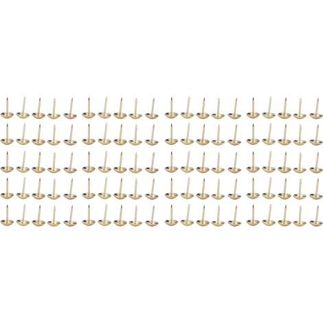 100 Clous Tapissier Décoratifs pour Meubles, Punaises Dorées Antiques, Fixations pour Décoration d'Intérieur, Lot de 100 (1/5)