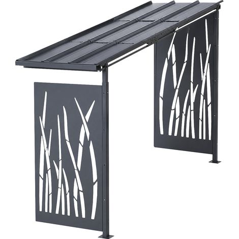 Mottez, Abri pour cycles, h x L 2360 x 5600 mm, roseau, (1/5)