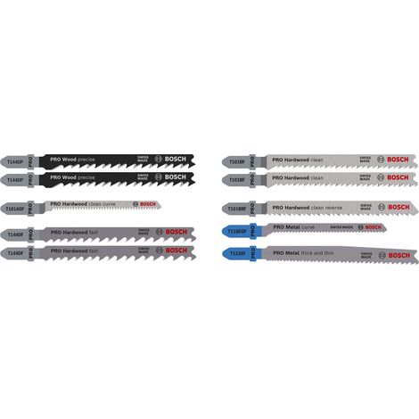 Bosch Jigsaw/reciprocating saw blades sets PRO Wood and Metal Set 100mm 10pcs