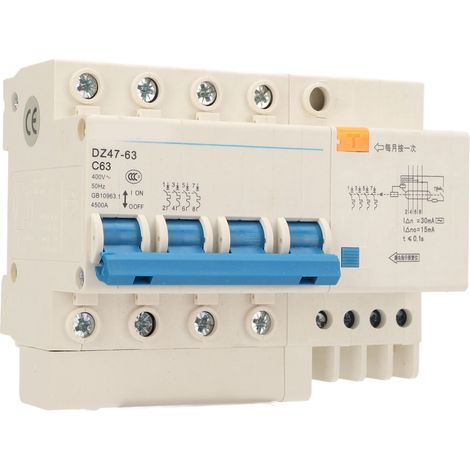 4P Circuit Breaker Good Current Protection Device Pa66 Shell 4500A Breaking Capacity DIN Rail Mount Circuit Breaker 400V