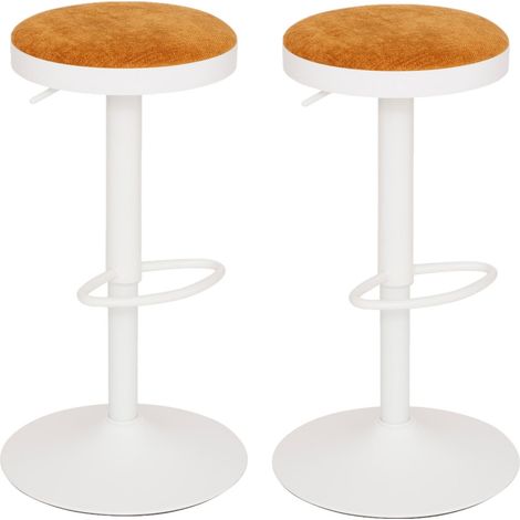 Lot de 2 tabourets de bar en velours ILSA