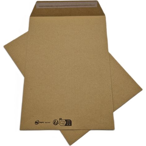 Lot de 50 Pochettes C5 162 x 229 mm sans fenêtre Kraft 90 gr