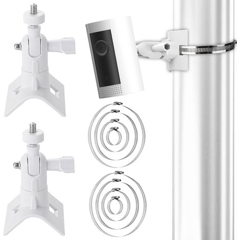 Lot de 2 supports de mât universels pour caméra , réglable, pour caméra intérieure et extérieure, support de mât pour caméra de surveillance et panneau solaire (1/5)