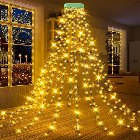 2M 16 Branche Guirlande Lumineuse Sapin de Noël, Blanc Chaud (1/5)