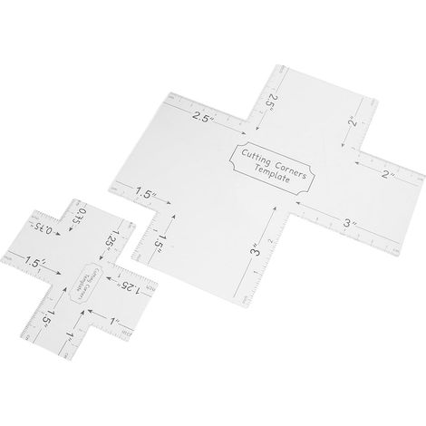2 Pièces Gabarit de Coin de Boîte en Acrylique pour Couture, (1/5)