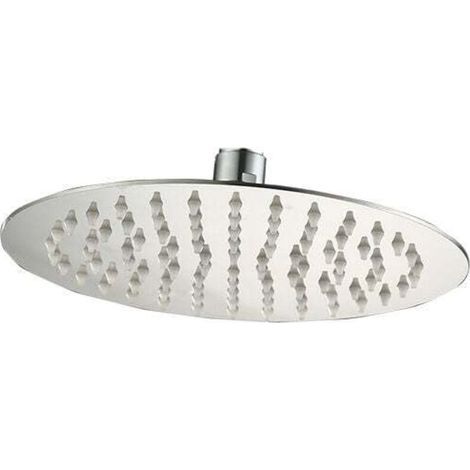 15cm round high pressure shower head made of 201 stainless steel for comfortable showering with low water pressure. Wall or ceiling mounting (chrome). (1/4)