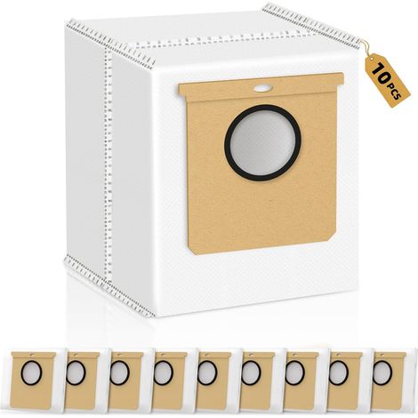 10 Stück Staubbeutel für Eufy Clean L60 SES / L60 Hybrid SES / L50 SES Saugroboter Absaugstation, 2.5L Große Kapazität Staubsaugerbeutel 2 IN 1 Saug Clean Station Ersatzteile (1/5)