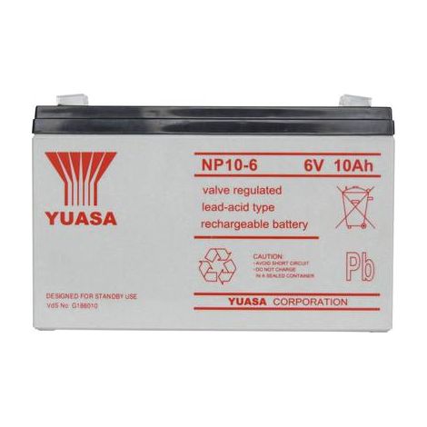 Yuasa NP10-6 Batterie AGM 6 V 10 Ah Sans Entretien (1/3)