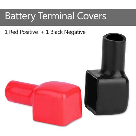Paar rote und schwarze Batteriepolkappen, Plus und Minus, 192681 192682 (1/5)