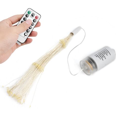 Guirlande lumineuse télécommandée effet feu d'artifice, forme élégante, 8 modes d'éclairage, étanche, lumière en forme d'étoile pour la décoration, couleurs variées (1/5)