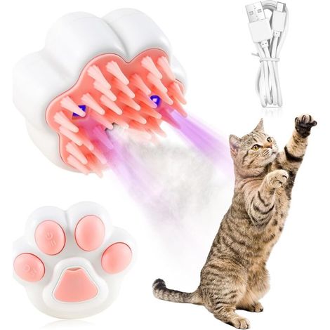 Dampfbürste für Katzen, 3-in-1-Dampfbürste für Haustiere mit UV-Strahlen, Massage-Reinigungsbürste zum Entfernen loser Haare und Knoten - Crezuo