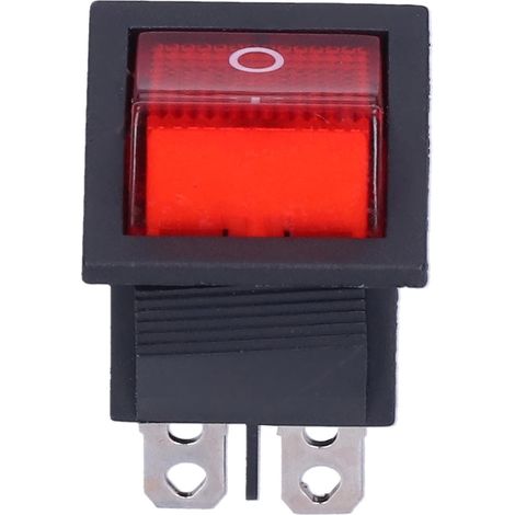 10 Stück Kippschalter Ein/Aus Rot mit Leuchte 6-polig 2-stufig Netzteil KCD4 15A/250V (1/5)
