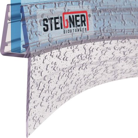 Steigner – Joint de douche en PVC pour paroi en verre 170cm – Étanchéité pour vitre 6/7/8 mm – Installation facile sans colle – Résistant aux moisissures