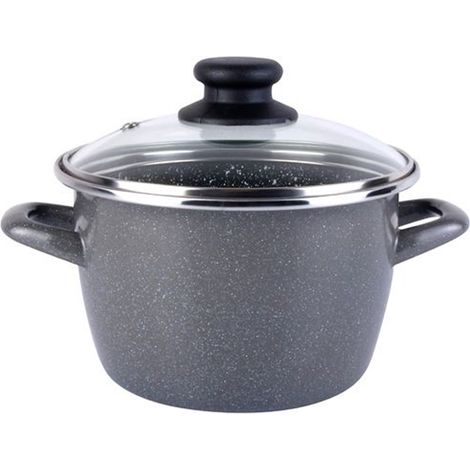 MAGEFESA olla gransasso tapa vidrio 28 cm , Olla gransasso tapa vidrio 28cmMarca MagefesaOlla gransasso Ø28cm con tapa de vidrioFabricado en acero esmaltado vitrificado