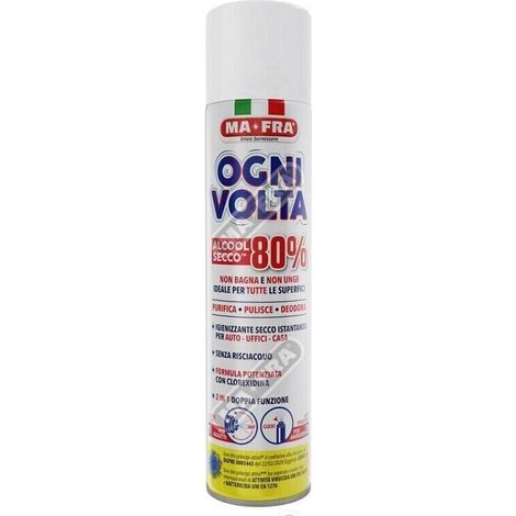 IGIENIZZANTE SPRAY BASE ALCOLICA 'OGNI VOLTA' ml 300 (1/4)