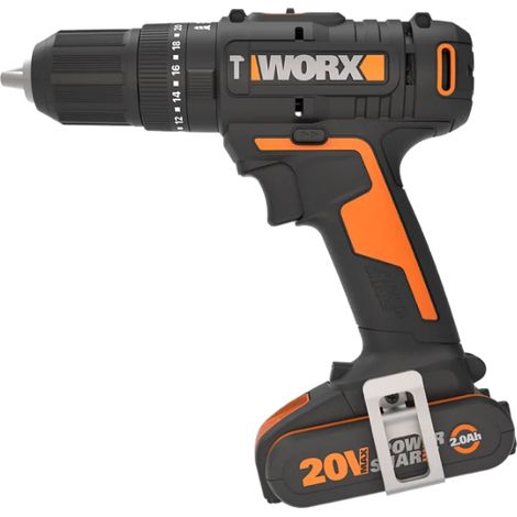 Taladro atornillador de impacto Worx WX370.1 de 20 V y 50 Nm con portabrocas de 13 mm para taladrar y atornillar. (1/5)