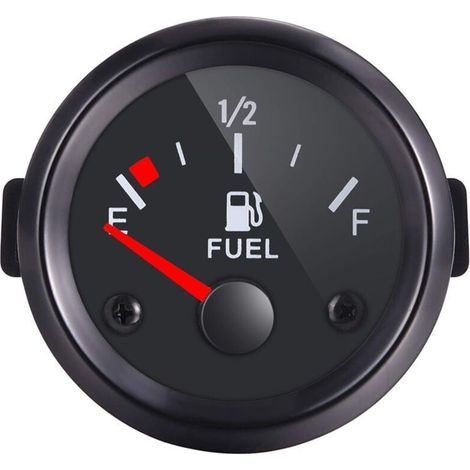 Medidor de nivel de combustible 52mm – Iluminación retroiluminada – Compatible con sensor 240-33 ohm – Instalación sencilla para coche y barco (1/5)