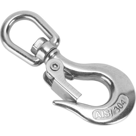Crochet de levage pivotant en acier inoxydable pour grues de chantier, capacité 150 kg (1/5)