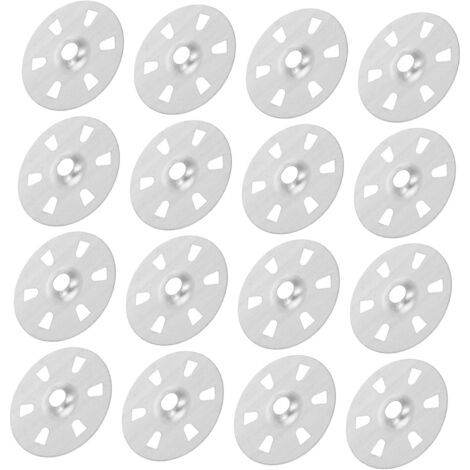 500 Stück Metall-Befestigungsscheiben für Dämmplatten, Flachscheiben, sechs Stück für Hartschaumplatten, Schraubenhalterung für Gipskartonplatten