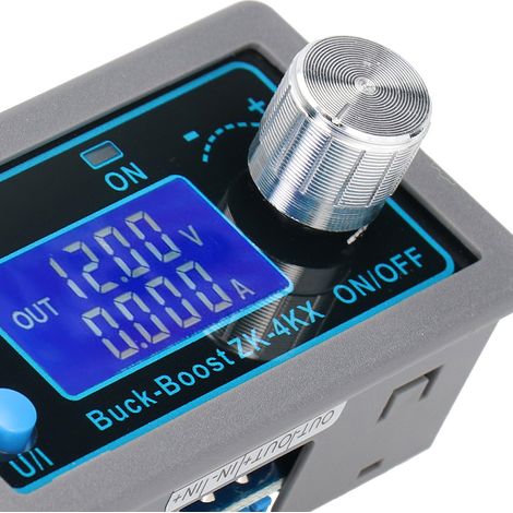 Alimentation régulée programmable ZK-4KX DC-DC à conversion élévateur/abaisseur, idéale pour la charge solaire DIY à tension/courant constants. Tension d'entrée : 5,5-30 V tension de sortie : 0,5-30 (1/5)