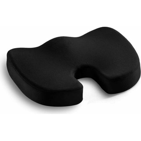 Premium Orthopaedic Office Seat Cushion 45cm x 7cm x 35cm Black (1/5)