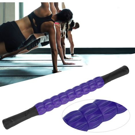 Rouleau de massage pour récupération musculaire - Bâton de relaxation sportive violet haute densité