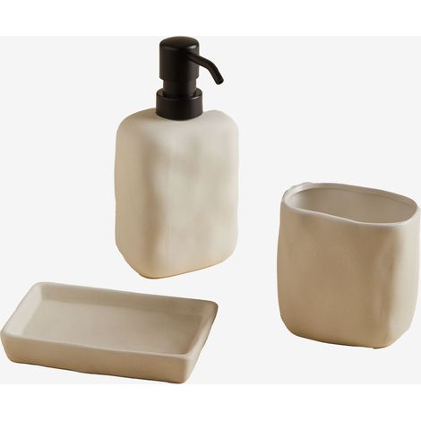Set de salle de bain en grès Ganela SKLUM Beige Crème (1/5)
