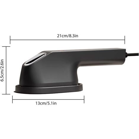 QORVA- Fer à vapeur portable pour vêtements avec cintre, chauffage à température constante, anti-rides rapide, protection contre la surchauffe, compact pour la maison, les voyages, prise UE 110-240 V