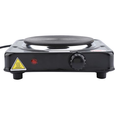 Energiesparender, sicherer Elektroherd zur Zubereitung von Tee, Kaffee und Milch, 1000 W, 220–240 V (EU-Stecker, Schwarz) (1/5)