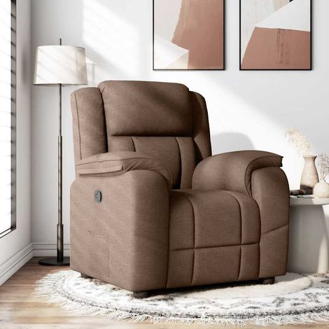 Fauteuil inclinable-Chaise de relaxation-Fauteuil Relax Marron Tissu 137875 (1/5)
