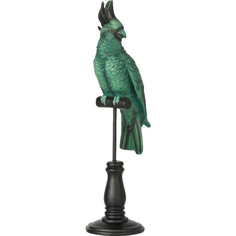 Figurine perroquet sur son perchoir en résine (1/2)