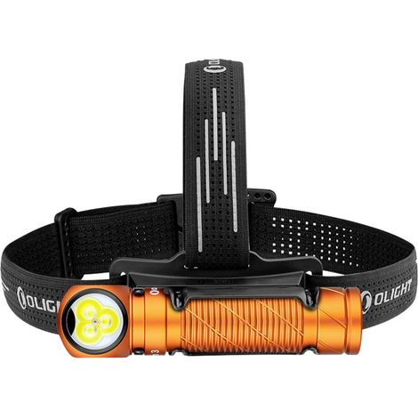 OLight Perun 3 (Orange) LED Taschenlampe, Stirnlampe 3000 lm