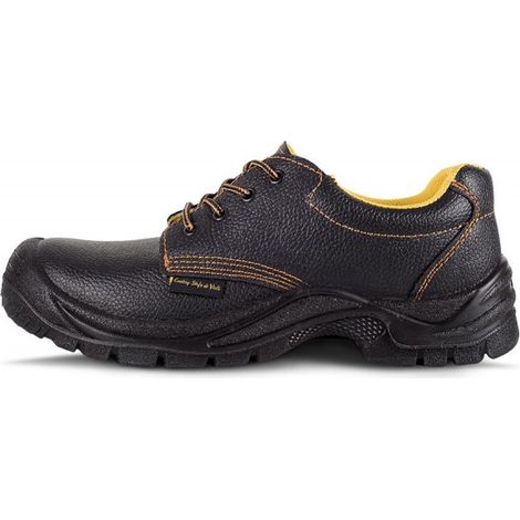 Zapato de piel hidrofugado con cordones S1P SRC WORKTEAM P1401 47 Negro (1/5)