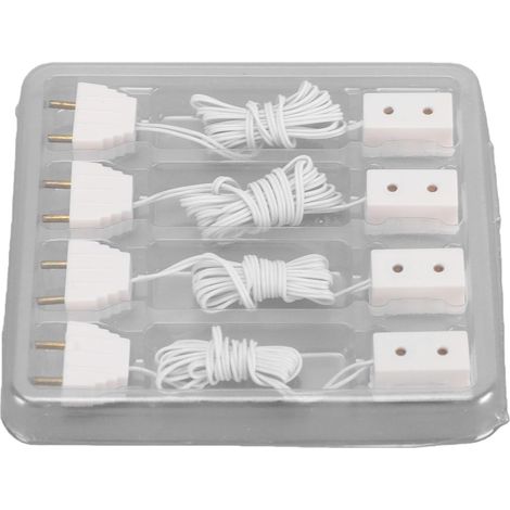 Multiprise D'éclairage pour Maison de Poupée, Accessoire de Rechange Miniature avec Extension de Prise Connectable pour Scène à L'échelle 1:12 4 Pièces (1/5)