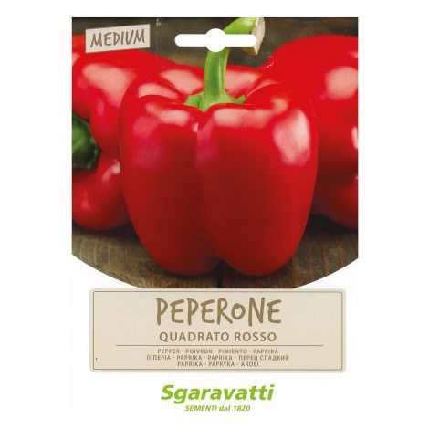 SEMI PER ORTAGGI E VEGETALI peperone quadrato asti rosso