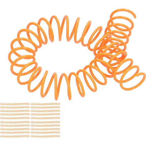 20 orangefarbene Kunststoffspiralen mit einem Innendurchmesser von 19 mm (3/4 Zoll), 30 Löcher, für Notizbücher der Größen A4 und A5. (1/5)