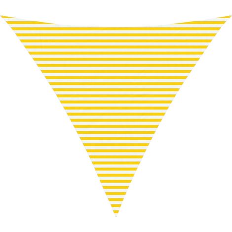 Toldo Vela de Sombra Amarillo y blanco 6 x 6 x 6 m vidaXL