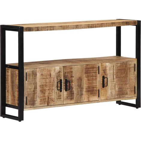 Credenza consolle laterale contenitore 120 cm in legno massello di mango 4402226
